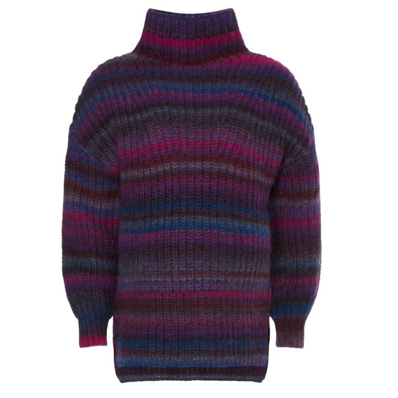 Hatch Maternity Women's Turtleneck Chunky Wool Blend Sweater Size 2 / 8 Purple - Picture 15 of 15